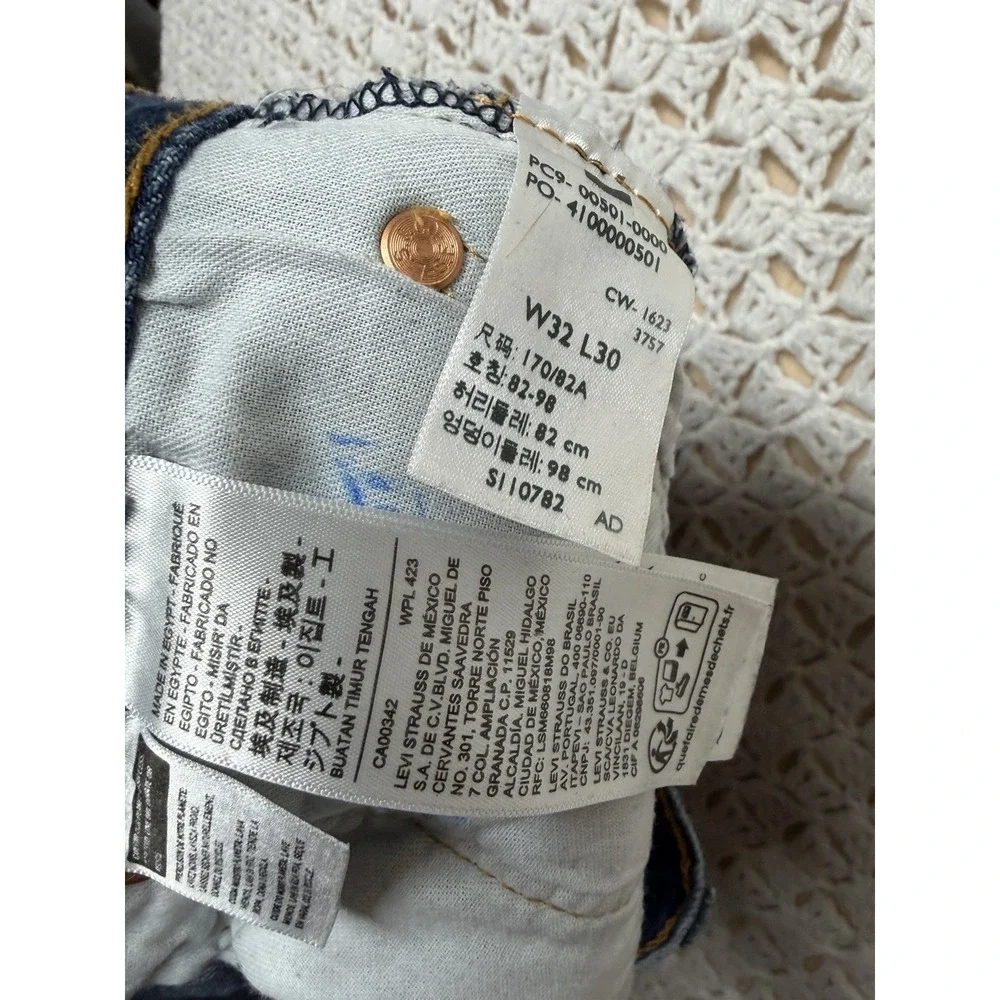 Levis 501 '93 Mens Jeans Tag 32x30 Fits 32x29 Blue Denim Button Fly Straight